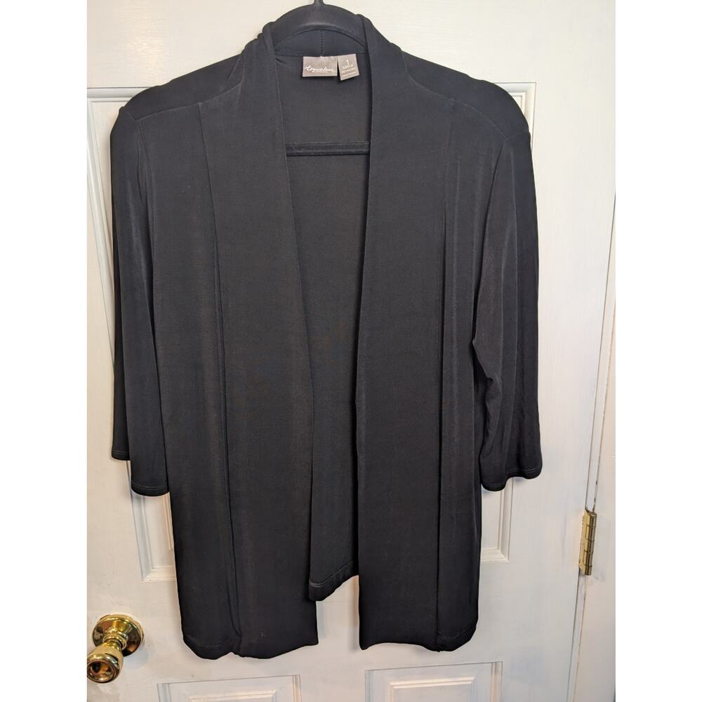 Travelers by Chico's Shrug Cardigan Blazer  size 1 black cardigan shrug Blazer